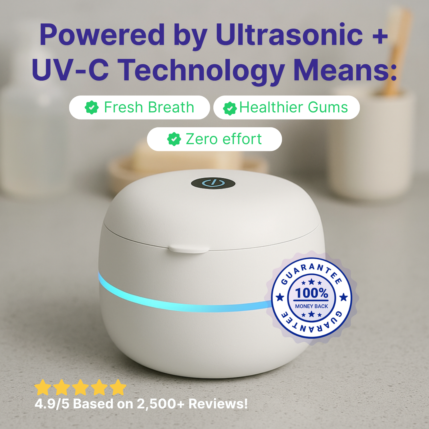 MyDepod™- Ultrasonic Retainer Cleaner with UV lights