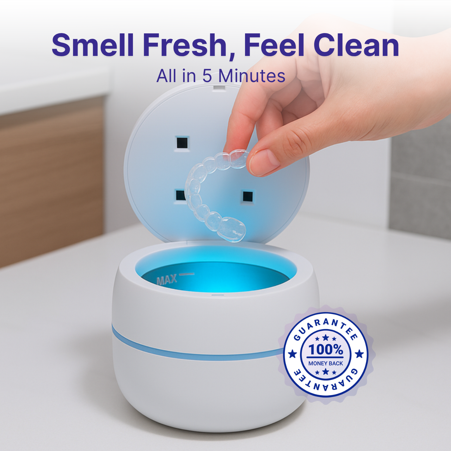 MyDepod™- Ultrasonic Retainer Cleaner with UV lights